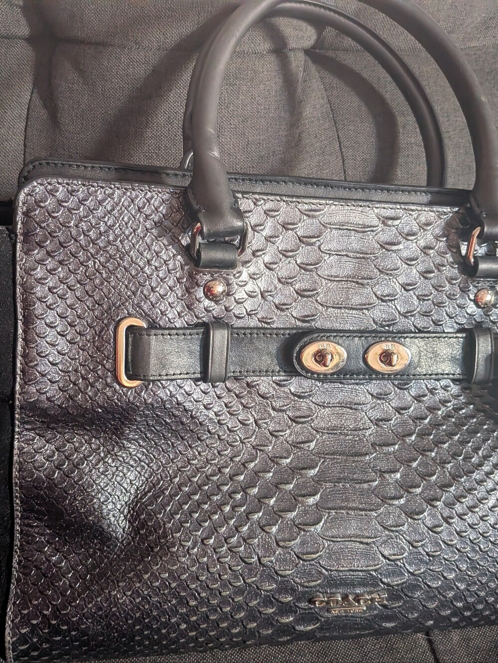 New Coach Black Purse For Sale With Dust Cover
